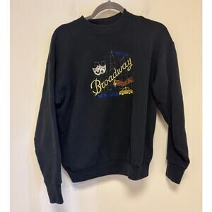 Vintage Broadway New York Times Square Embroidered Sweatshirt Medium